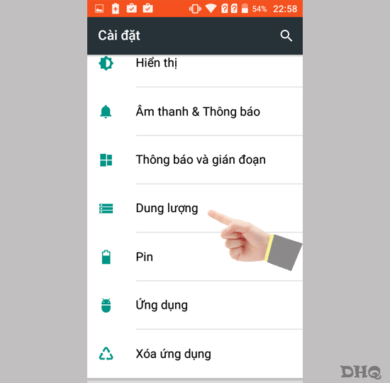 Chọn dung lượng